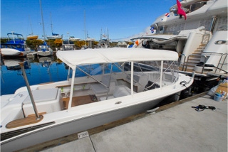 Smaller Boat Enclsoures with Flexibile Vinyl Curtains